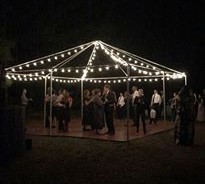 20x20 tent with lights